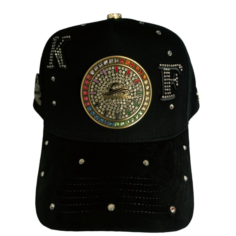 Rhinestone Hotfix Metal badge Caps