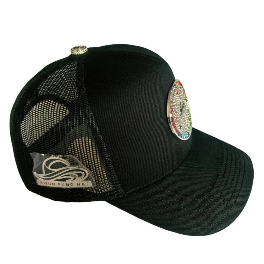 Custom Metal Logo Baseball Caps 3D Embroidery