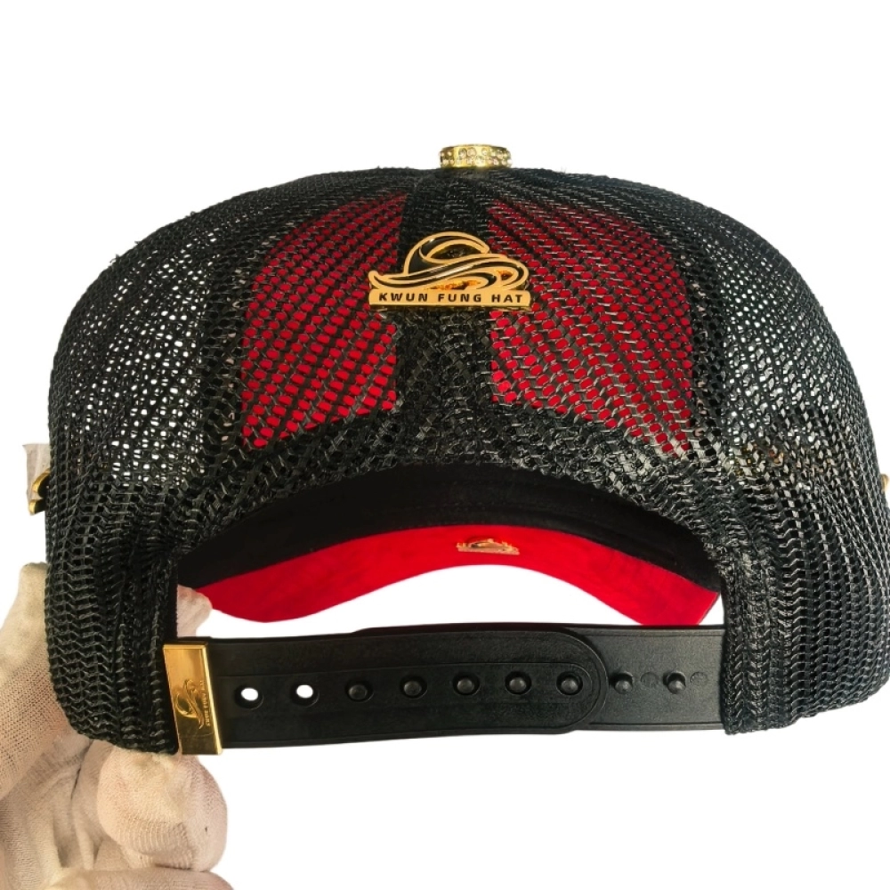 Metal badge  Baseball Caps Gold Plated with Rhinestones