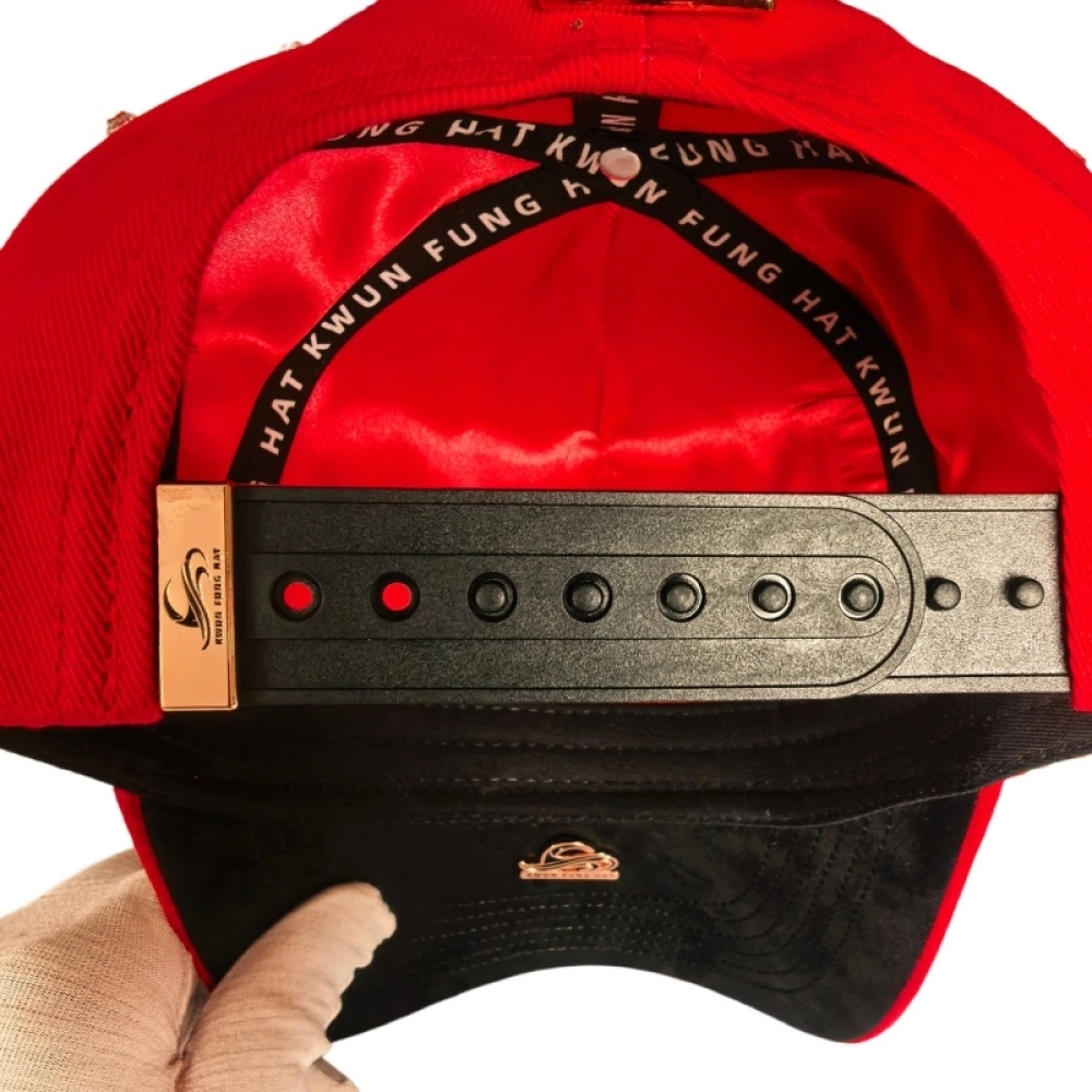 Rhinestone Metal Badge Red Baseball Caps HotFitted