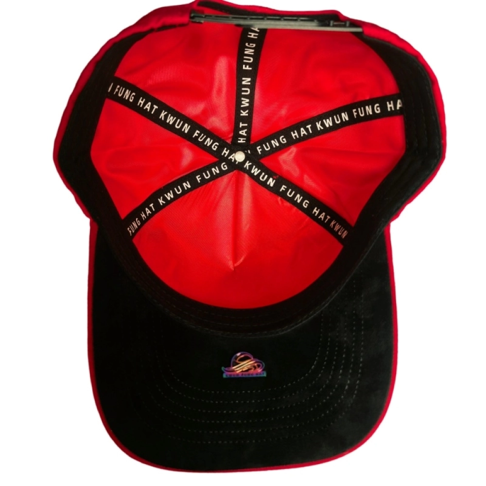 Multicolor Plated Metal Badge Red Baseball Caps Transparent Rhinestone HotFitted