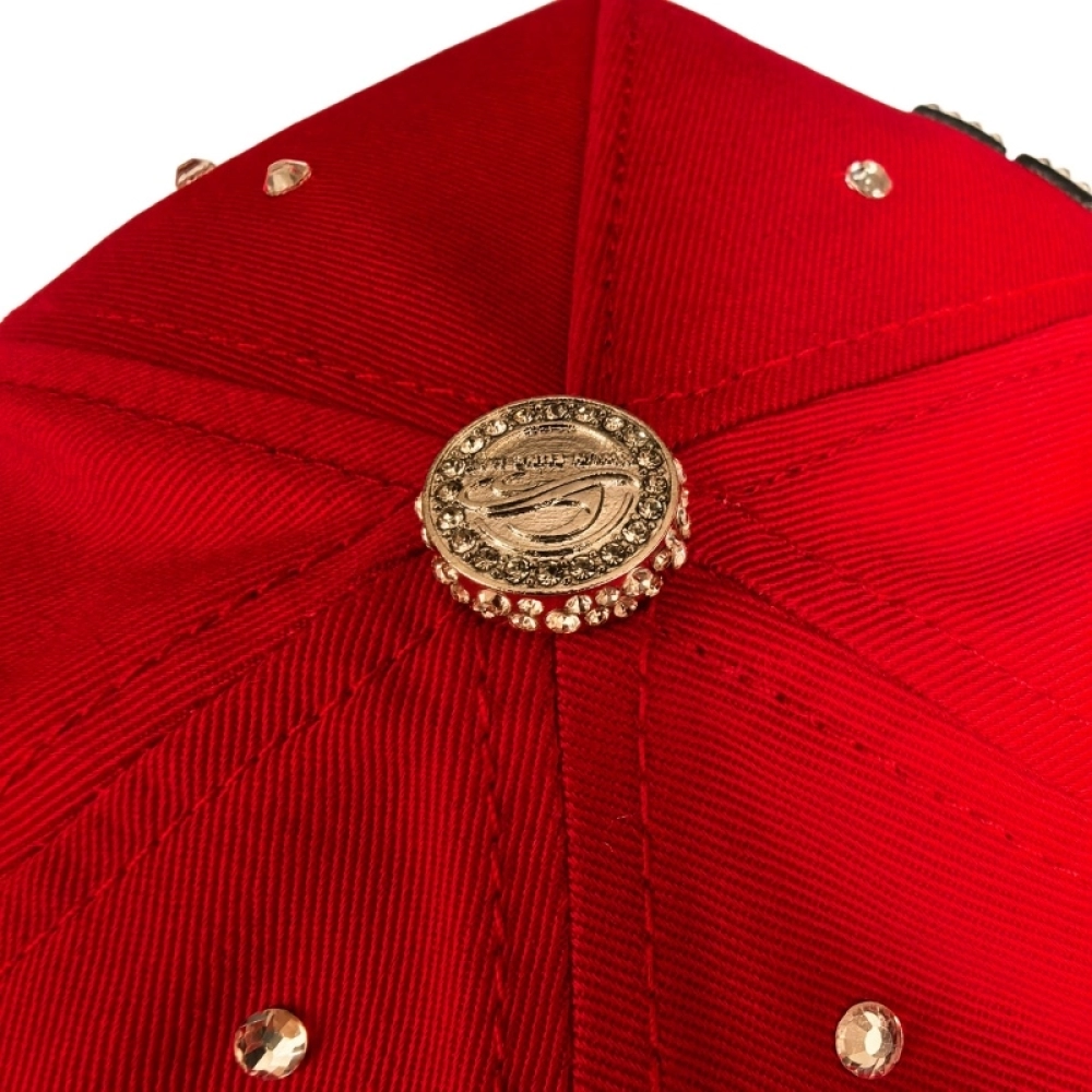 24K Gold Plated Metal Badge Caps Rhinestone HotFitted High Class Hats