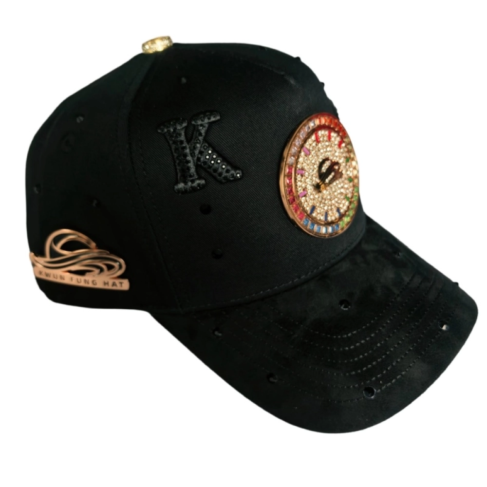 Custom MetalLogo Embroidered Snackback Caps Rhinestone high quality requirement.