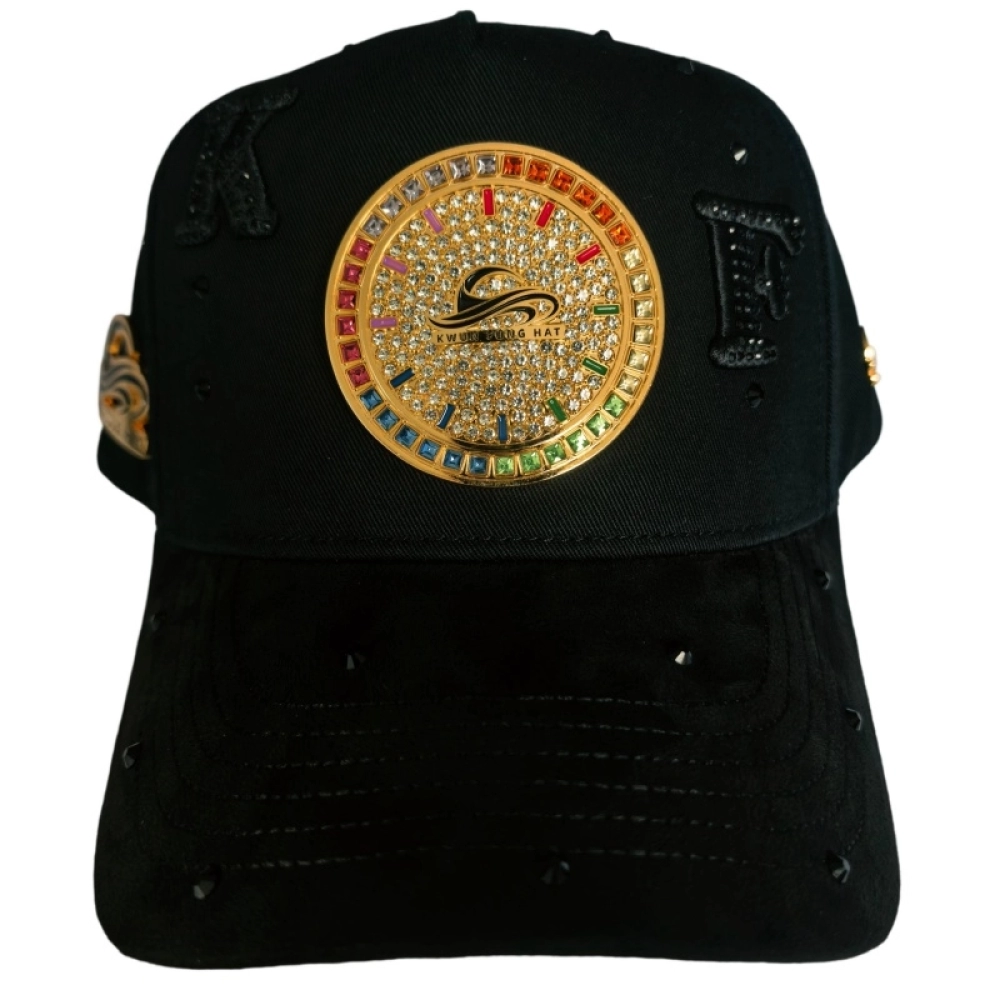 Geniune Gold Plated Certified Metal Badge Caps and Rhinestone Hats Available