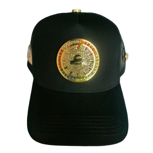 Metal badge  Baseball Caps Gold Plated with Rhinestones