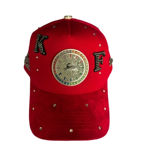24K Gold Plated Metal Badge Caps Rhinestone HotFitted High Class Hats