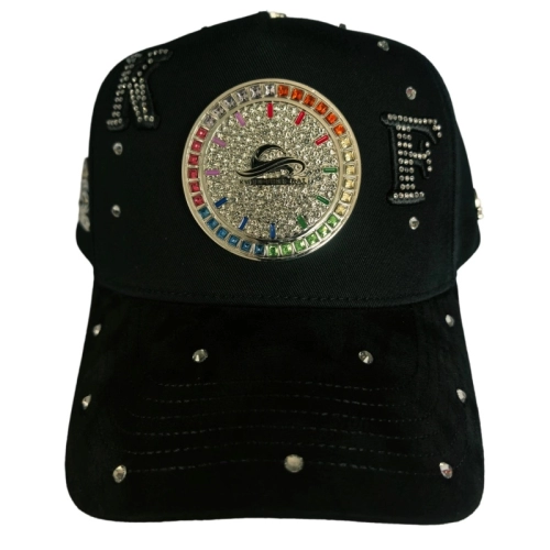 Genuine Silver Plated Metal badge caps Full Metal patches and Rhinestone into the caps
